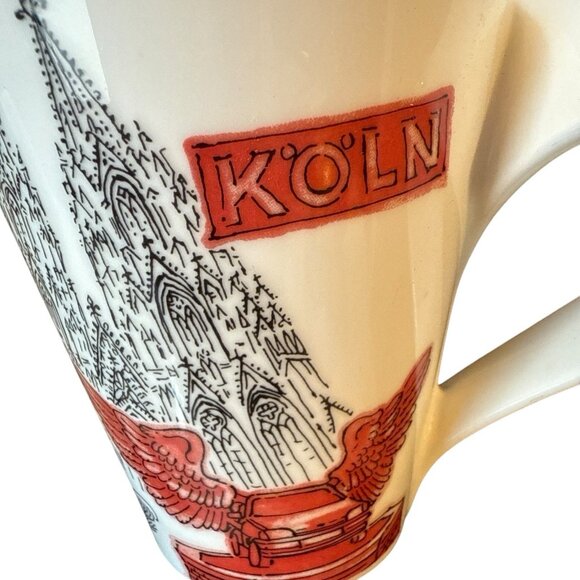 Villeroy & Boch 1748 Right Twisted Handle Coffee Mug Cup Landmarks Koln Germany - Picture 3 of 11